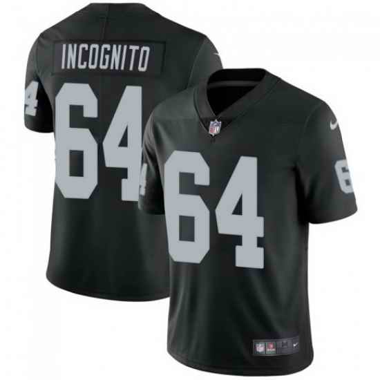Mens Oakland Raiders 64 Richie Incognito Vapor Untouchable Limited Black Jersey
